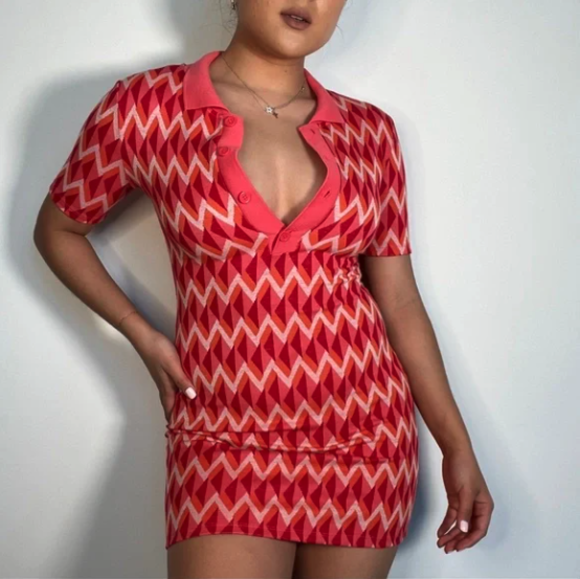 Retro Print Mini Dresses